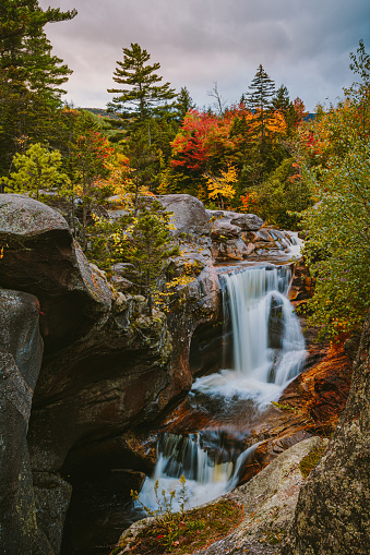 This waterfall is right off the road while driving through Grafton Notch State Park in Maine