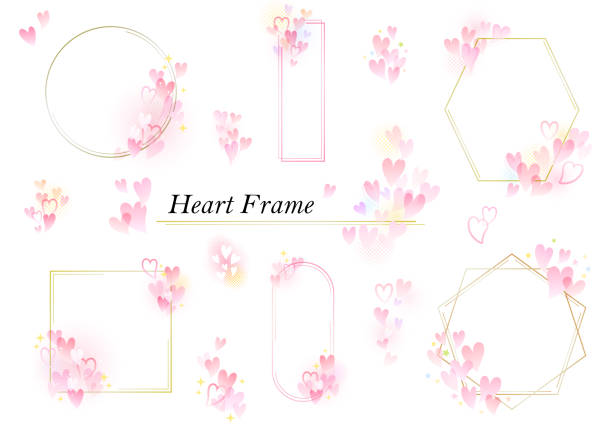 комплекты для валентинок, свадеб и сердец - wedding reception valentines day gift heart shape stock illustrations