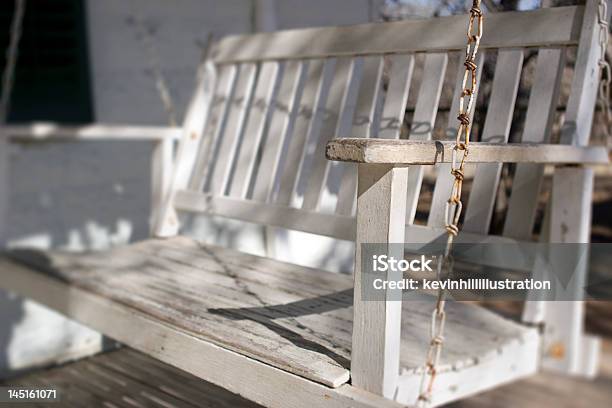 Porch Swing Stock Photo - Download Image Now - No People, Front Stoop, Porch