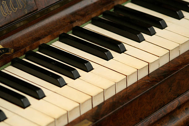 istock Old Vintage Piano keys 145161300