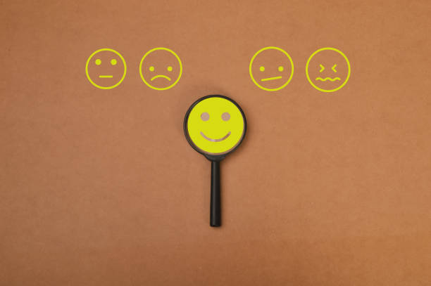 istock Face emotions with different feedback. Customer review and satisfaction concept. 1451614375