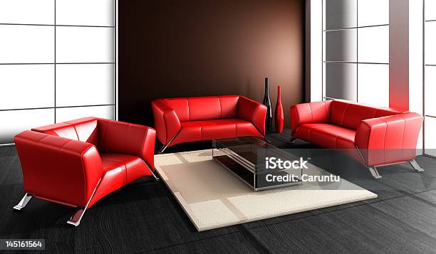 Modern Interior Stock Photo - Download Image Now - Brown, Design, Digitally Generated Image