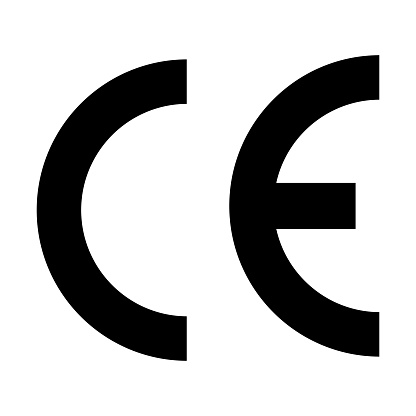 CE mark symbol icon vector