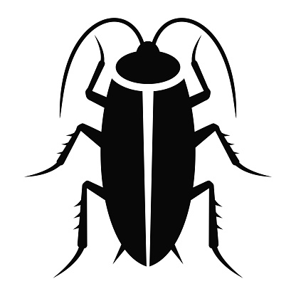 Cockroach simple flat icon vector