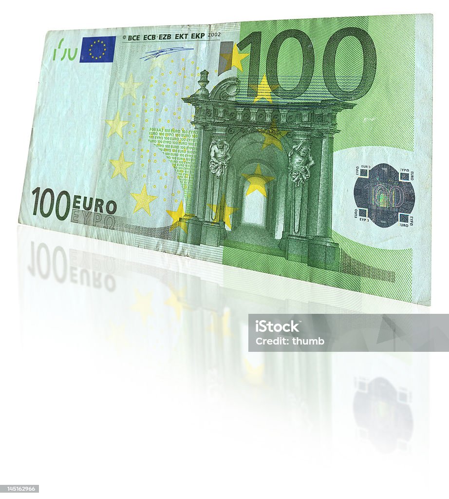 euro note avec reflet - Photo de Billet de 100 euros libre de droits