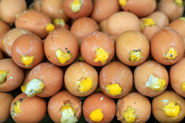 Balut is a fertilized developing egg embryo that is boiled or steamed and eaten from the shell. It is commonly sold as street food in South China and Southeast Asian countries, notably the Philippines, Cambodia, and Vietnam.