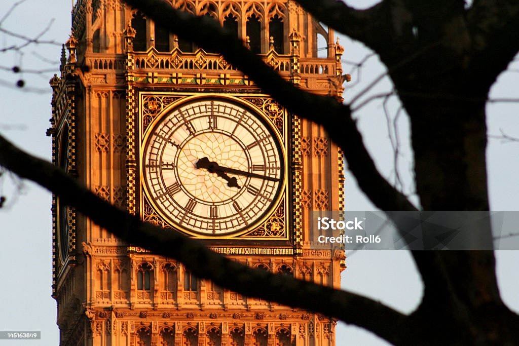 Orologio Big Ben di Londra - Foto stock royalty-free di Albero