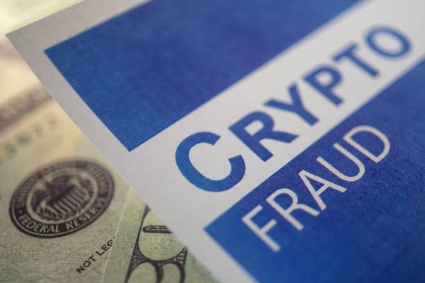 crypto fraud concept of crypto fraud cryptocurrency scams stock pictures, royalty-free photos & images
