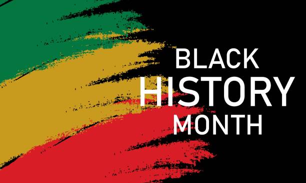 ilustraciones, imágenes clip art, dibujos animados e iconos de stock de póster del mes de la historia negra - black history month 2023