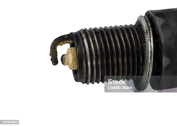 Dirty Spark Plug On White Stock Photo - Download Image Now - Car, Cut Out, Dirty