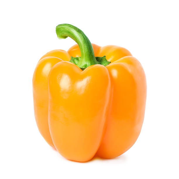 istock Ripe yellow bell pepper isolated on a white background 145164974