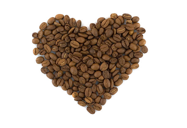 Coffee heart stock photo