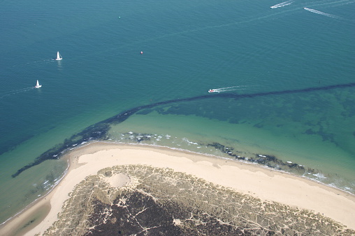 Studland beach, aerial photo