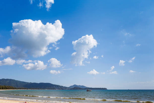 istock Blue sky over tropical beach, summer beach 1451670584