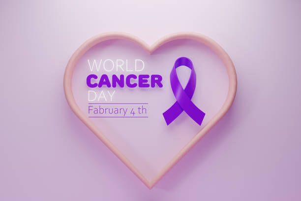 istock world cancer day concept with bow, heart shape frame 3d rendering. 1451673051