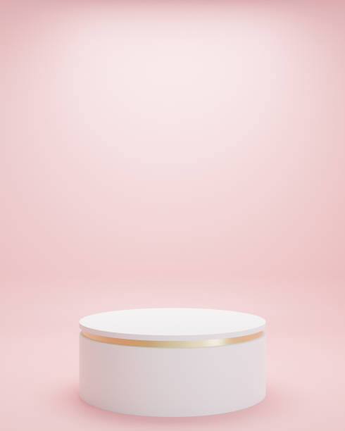 istock Valentine's day pink background with product display. 3d rendering. 1451673158