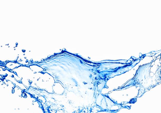 istock 3d illustration of blue liquid splashing on white background 1451697823