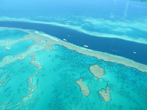 A flight over the Great Barrier Reef