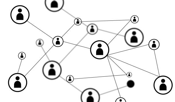 połączenie osób, sieć - network infrastructure stock illustrations