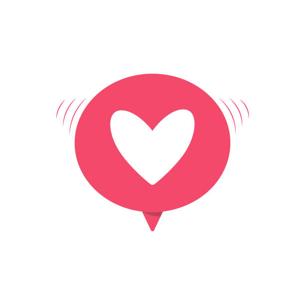 Heart Shape And Speech Bubble Icon Vector Design. Editable to any size. Vector Design EPS 10 File. unrequited love quotes stock illustrations