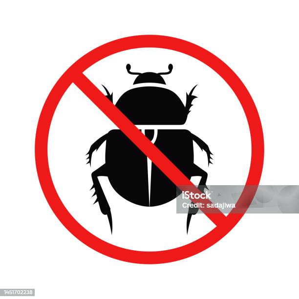 No Insect Label Stickers No Bug Symbol No Insect Symbol Vector Stock Illustration - Download ...