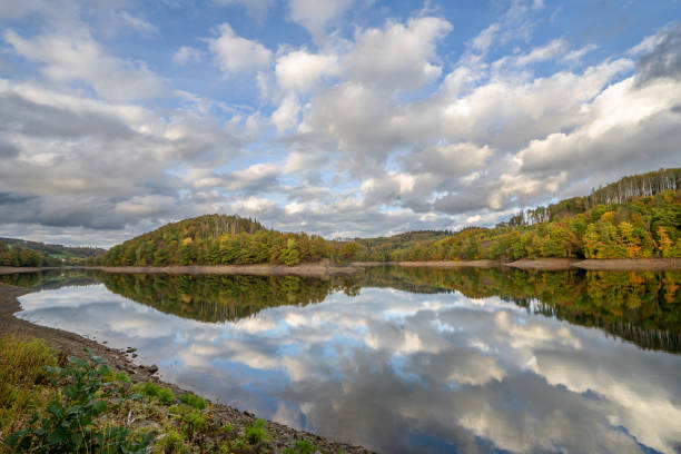 istock Agger lake, Bergisches Land, Germany 1451702349