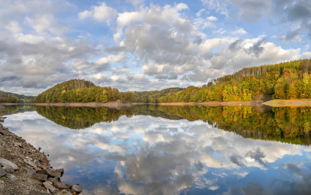 istock Agger lake, Bergisches Land, Germany 1451702353