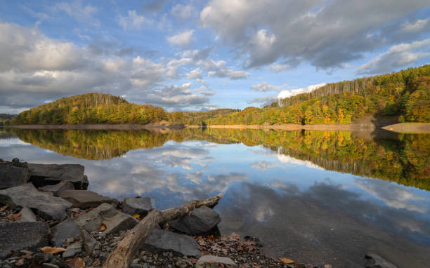 istock Agger lake, Bergisches Land, Germany 1451702364