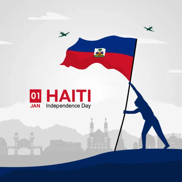 Vector illustration of Haiti Independence Day Illustration