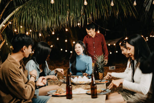 istock Young people having fun at weekend summer night party 1451711920
