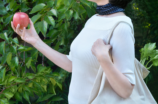 Woman with a Cotton Eco-Bag