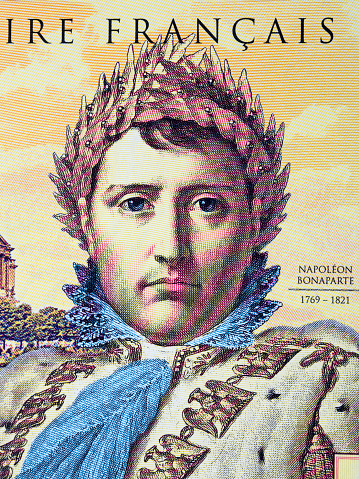 Napoleon Bonaparte a portrait from French money