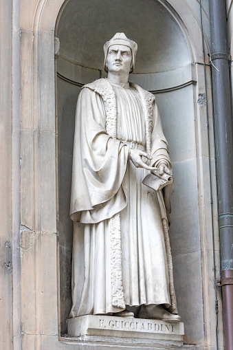 Francesco Guicciardini (1483-1540) was an historian and statesman and also a contemporary and critic of Niccolò Machiavelli. During the renaissance he was considered an important political writer.