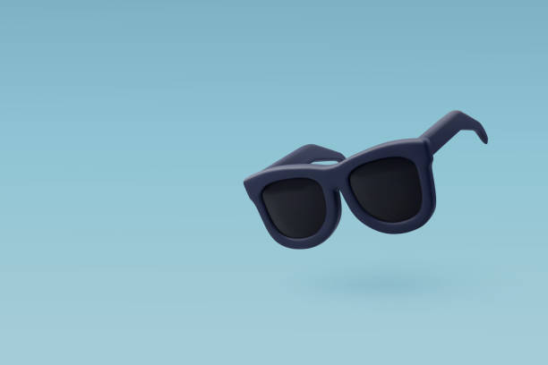 3d 벡터 검은 선글라스, 안녕하세요 여름, 여름, 여행 개념으로 돌아갑니다. - lens flair stock illustrations