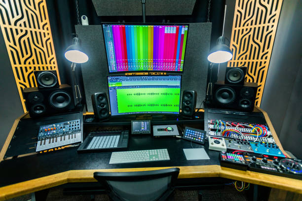 istock Recording equipment in a professional recording studio 1451724068