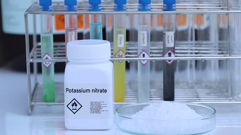 Potassium nitrate in bottle