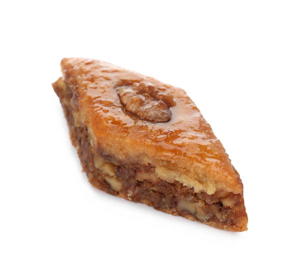 istock Delicious turkish baklava on white background. Eastern sweets 1451731449