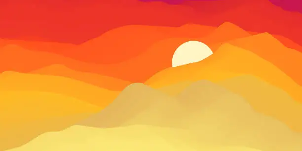 Vector illustration of Abstract desert background