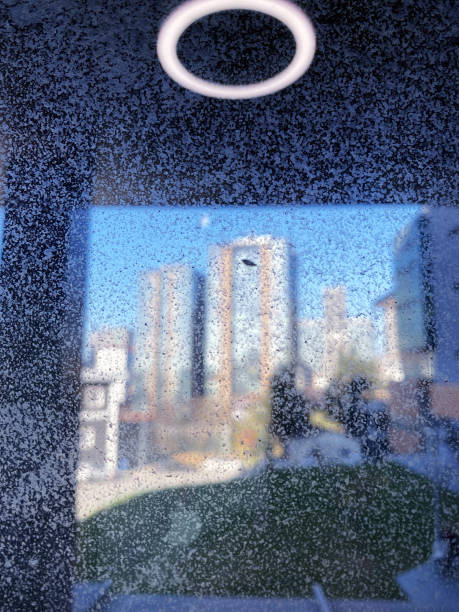 istock Window with dirty glass in daylight 1451750909