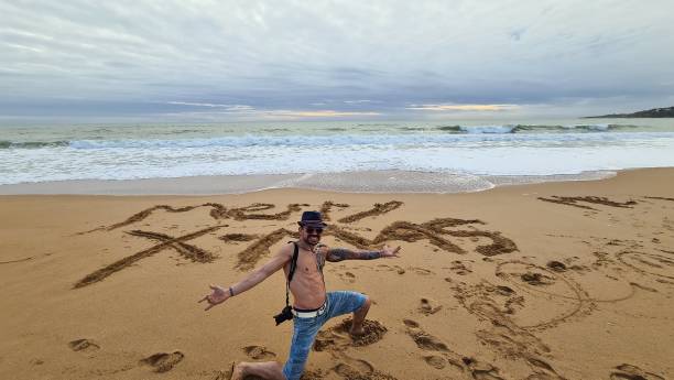 istock Merry Christmas from the beach 1451755024