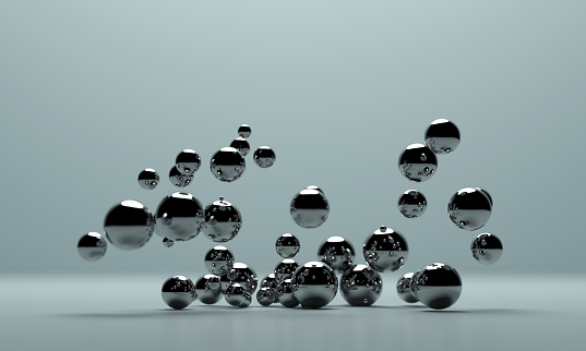Metallic floating spheres