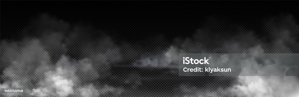 Nebel, Rauch, weiße Smogwolken auf dem Boden, Nebel, Dunst - Lizenzfrei Rauch Vektorgrafik Nebel, Rauch, weiße Smogwolken auf dem Boden, Nebel, Dunst - Lizenzfrei Rauch Vektorgrafik