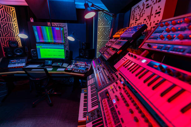 istock Recording equipment in a professional recording studio 1451758214