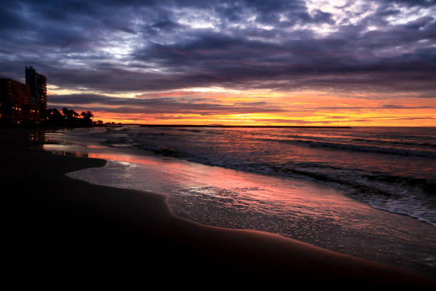 istock Spectacular and colorful sunrise on the beach 1451763191