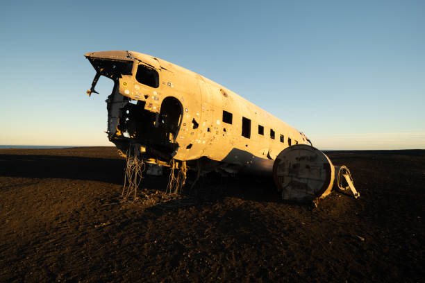 istock Solheimasandur Plane Wreck on Iceland Black Sand Beach 1451811112