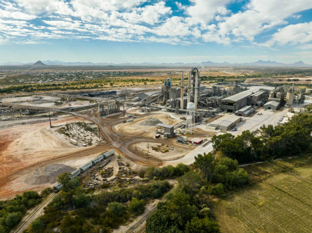 istock Aerial View of Cement Plant 1451820209