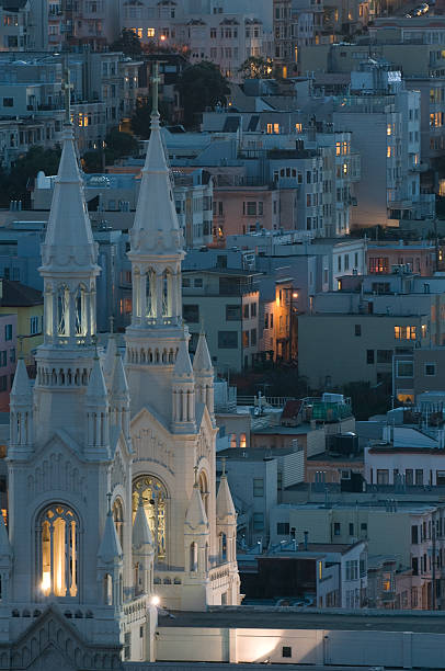 A view of Saints Peter and Paul Church from Coit Tower