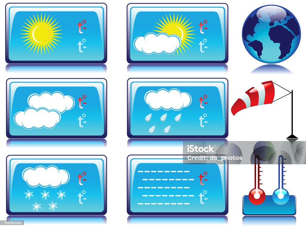 Icone meteo - Foto stock royalty-free di Brillante