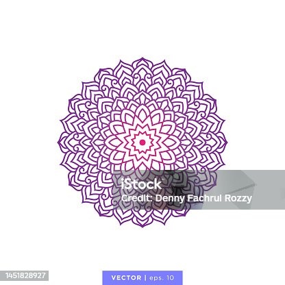 istock Mandala vector stock illustration design template. 1451828927