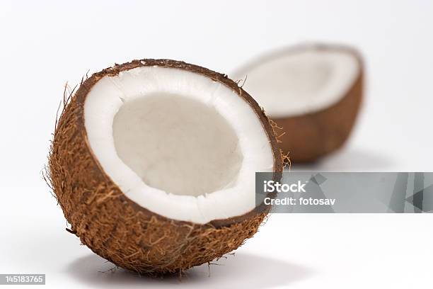 코코넛 흰색 배경의 0명에 대한 스톡 사진 및 기타 이미지 - 0명, 갈색, 개념